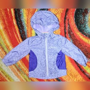 Free Country Little Girls Sz 3T Hooded Zipper Windbreaker Jacket Lightweight